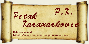 Petak Karamarković vizit kartica